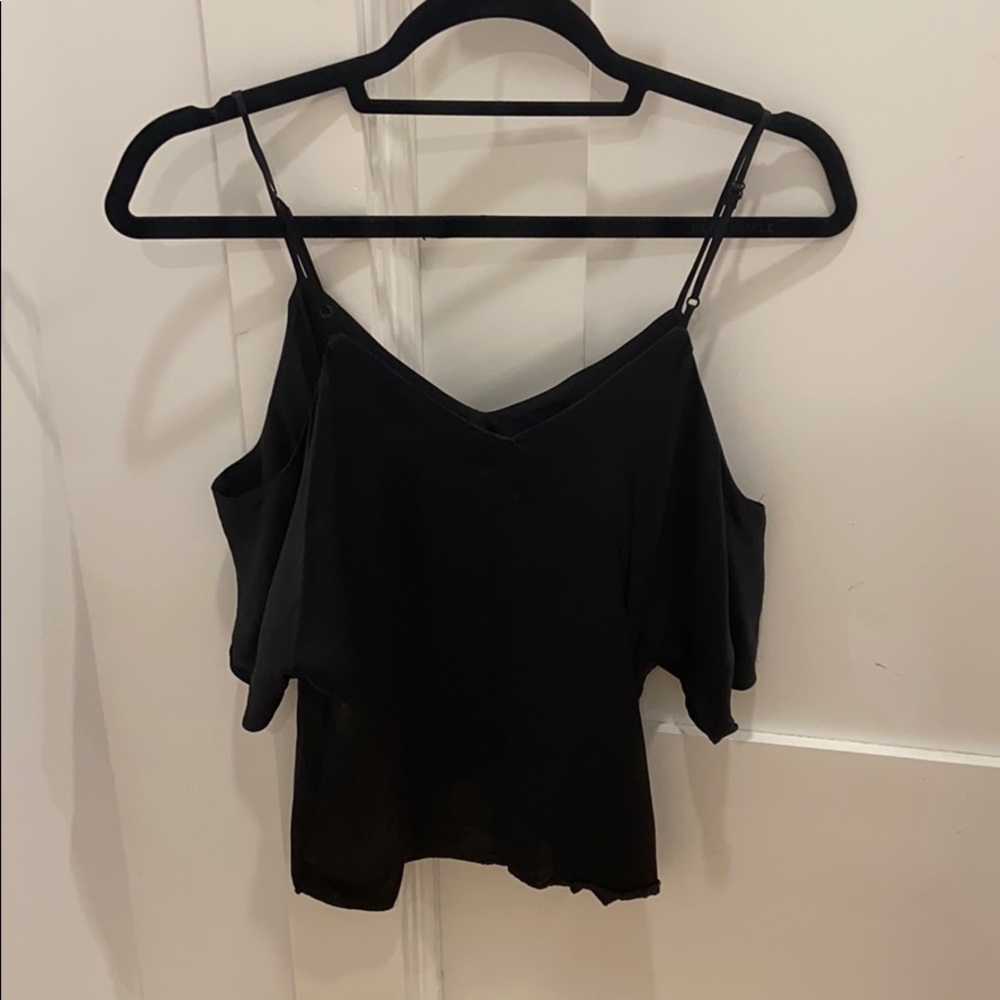 Off the shoulder silk blouse